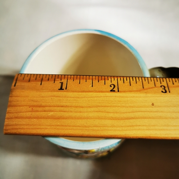 Vintage Ceramic Child's Cup with Lamb Cat Dog and Bunny Handle - Picture 12 of 12